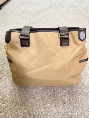 TUMI Tan and Dark Brown Tote Bag -l